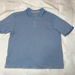 Tommy‎ Bahama polo style shirt men’s size XXL blue striped